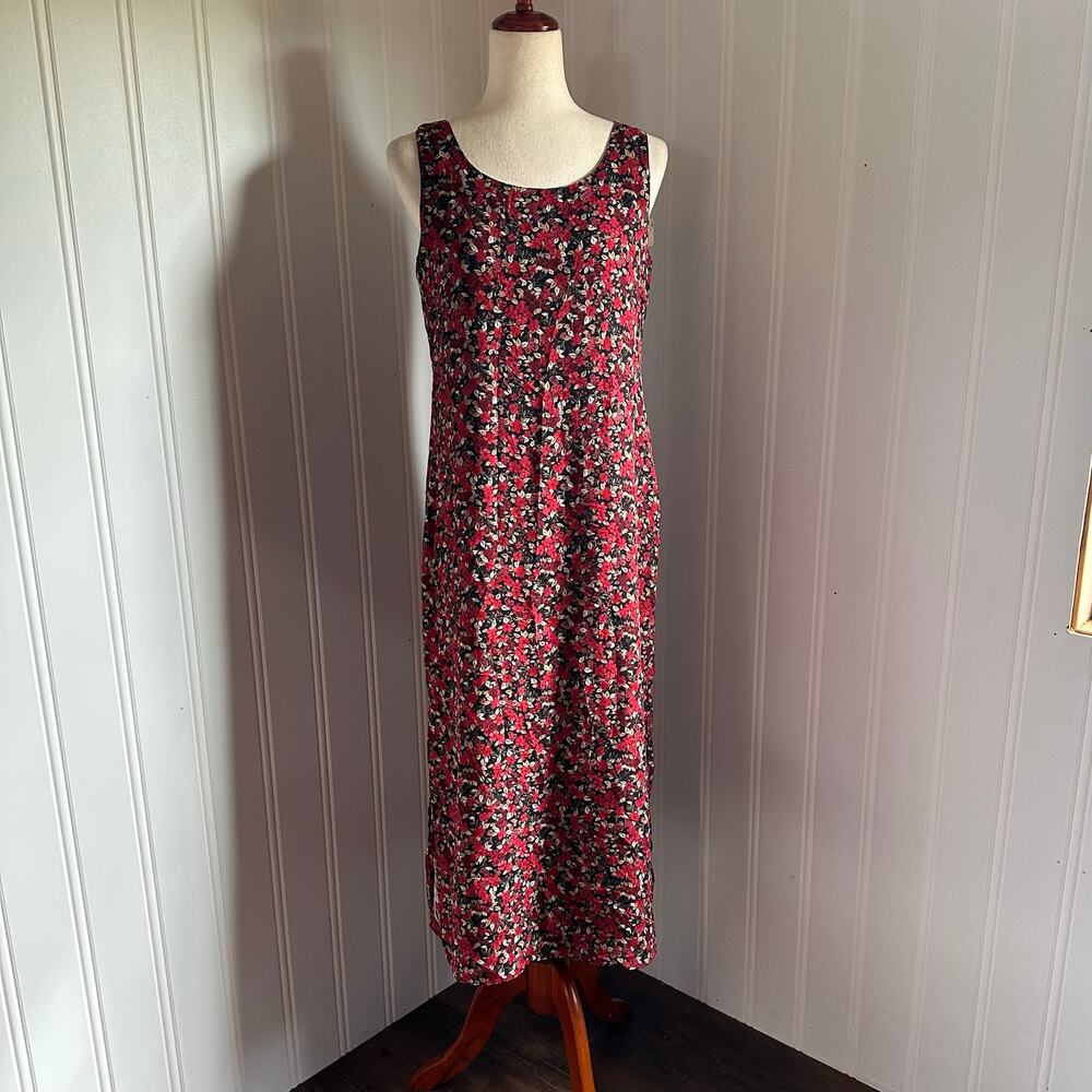 Vintage 90s Whimsigoth Floral Maxi Dress M
